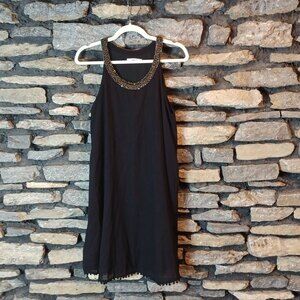 Mango casual little black dress 100% cotton sz medium